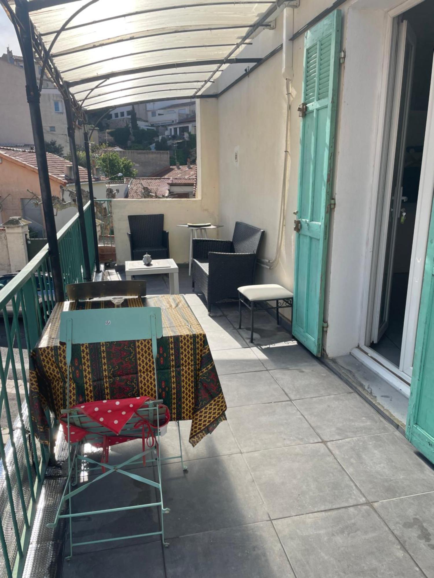 Stud Terras Ville Corniche 2 Pers Stat Gratuit Rue Modif Suivt Possib Et Accord Exclusif Marsilya Dış mekan fotoğraf
